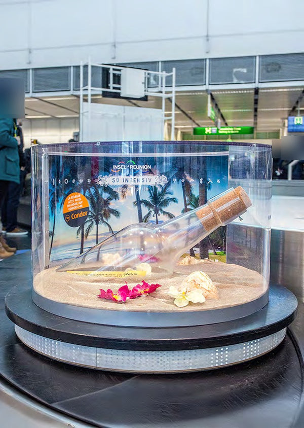 Advertising Objects on Luggage Belts, Terminal 1 Baggage Claim, Munich Airport