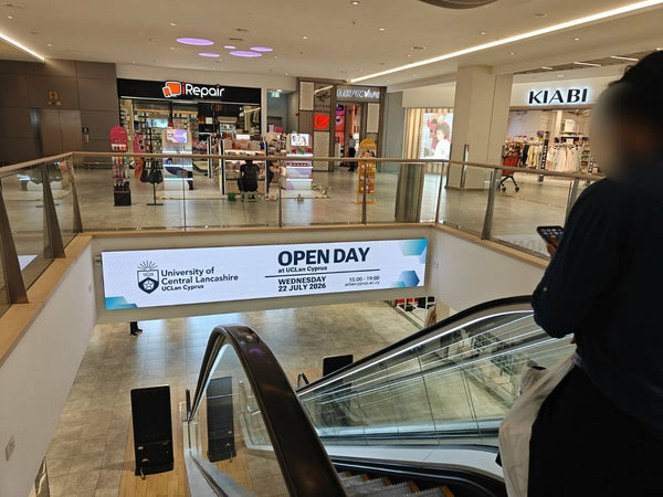 Escalator LED Screen (F1), Mall of Engomi, Nicosia