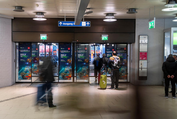 Exit Door Stickers, Terminal B Arrivals (2 Exits), Hannover Airport