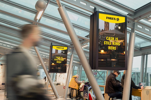 Gate Area Portrait Screens (41 Screens), Helsinki Airport