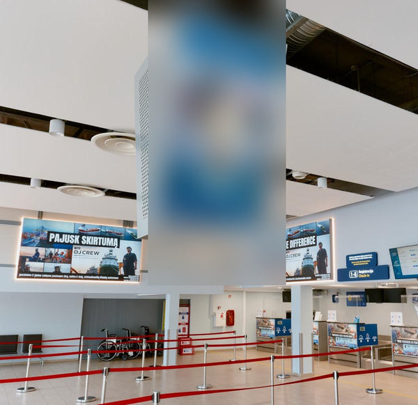 Hanging Digital Screens (2), Check-in Hall, Palanga Airport