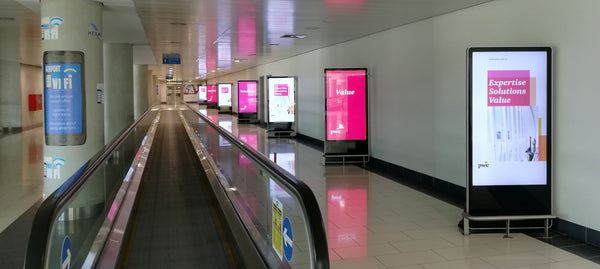 Digital Screen Network, 14 Screens, Arrivals, Larnaca Airport