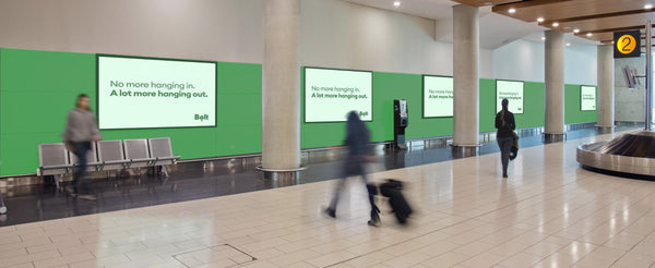 Seamless Display Pack of Six with Wall Graphics, Baggage Reclaim, Larnaca Airport