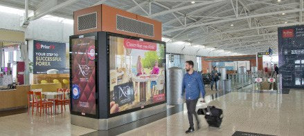 Freestanding Display Face 20B, Departures Lounge, Larnaca Airport