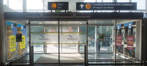 Exit Door Graphics 35, Meet and Greet Hall, Larnaca Airport