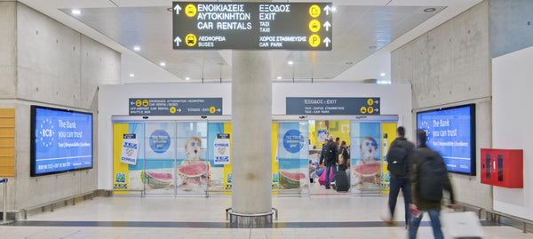 Sliding Door Branding 24, Meet and Greet Hall, Larnaca Airport