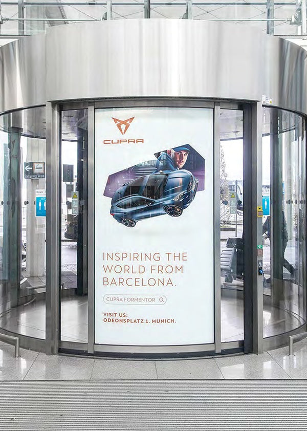 Revolving Door Branding, Terminal 2 Levels 03 and 04, Munich Airport