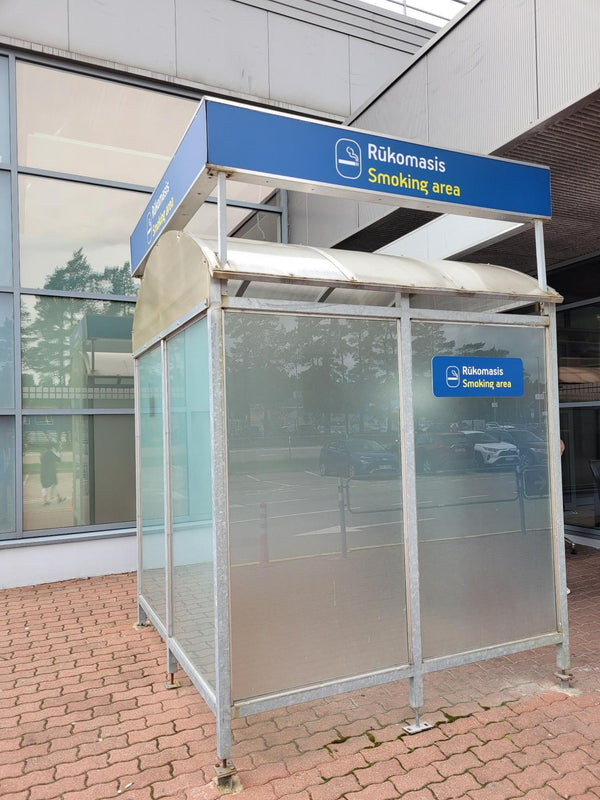 Smoking Area Glass Stickers, Palanga Airport