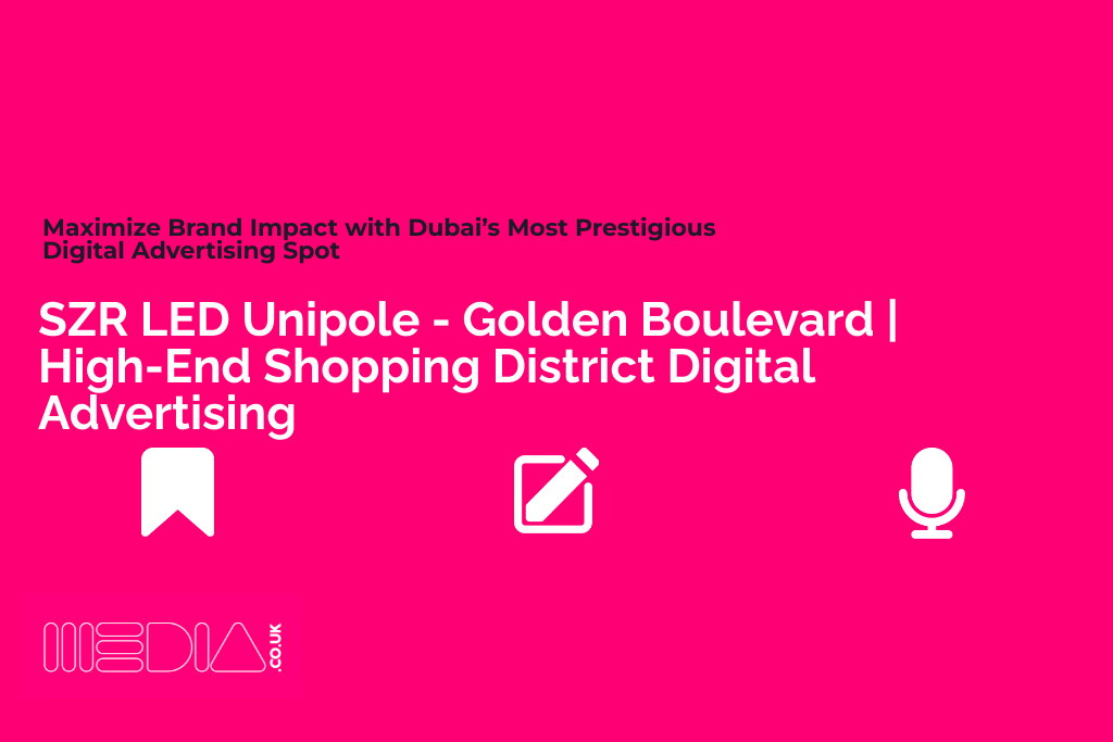 SZR LED Unipole - Golden Boulevard: High-End Shopping District Digital Advertising