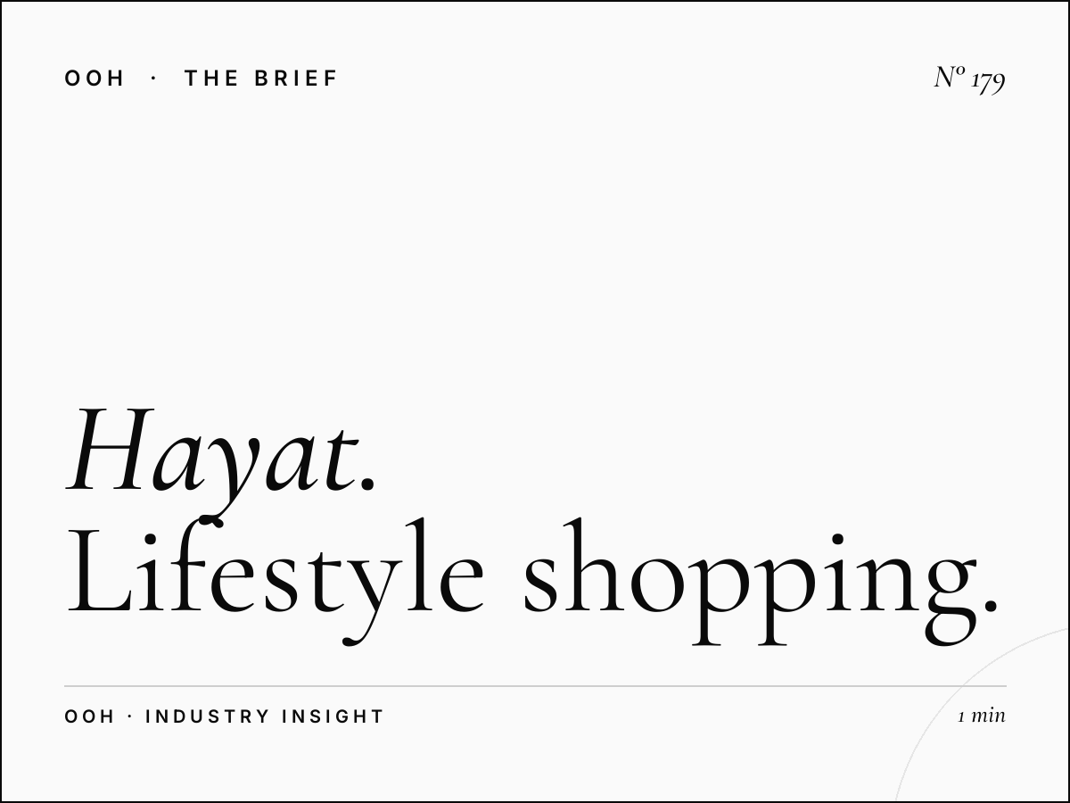 Hayat Mall Riyadh | Lifestyle Shopping Advertising