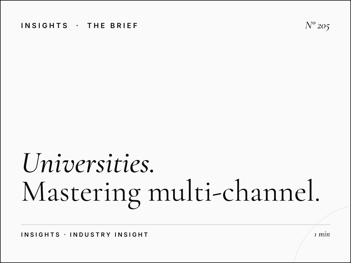 How Universities Are Mastering Multi-Channel Digital Campaigns