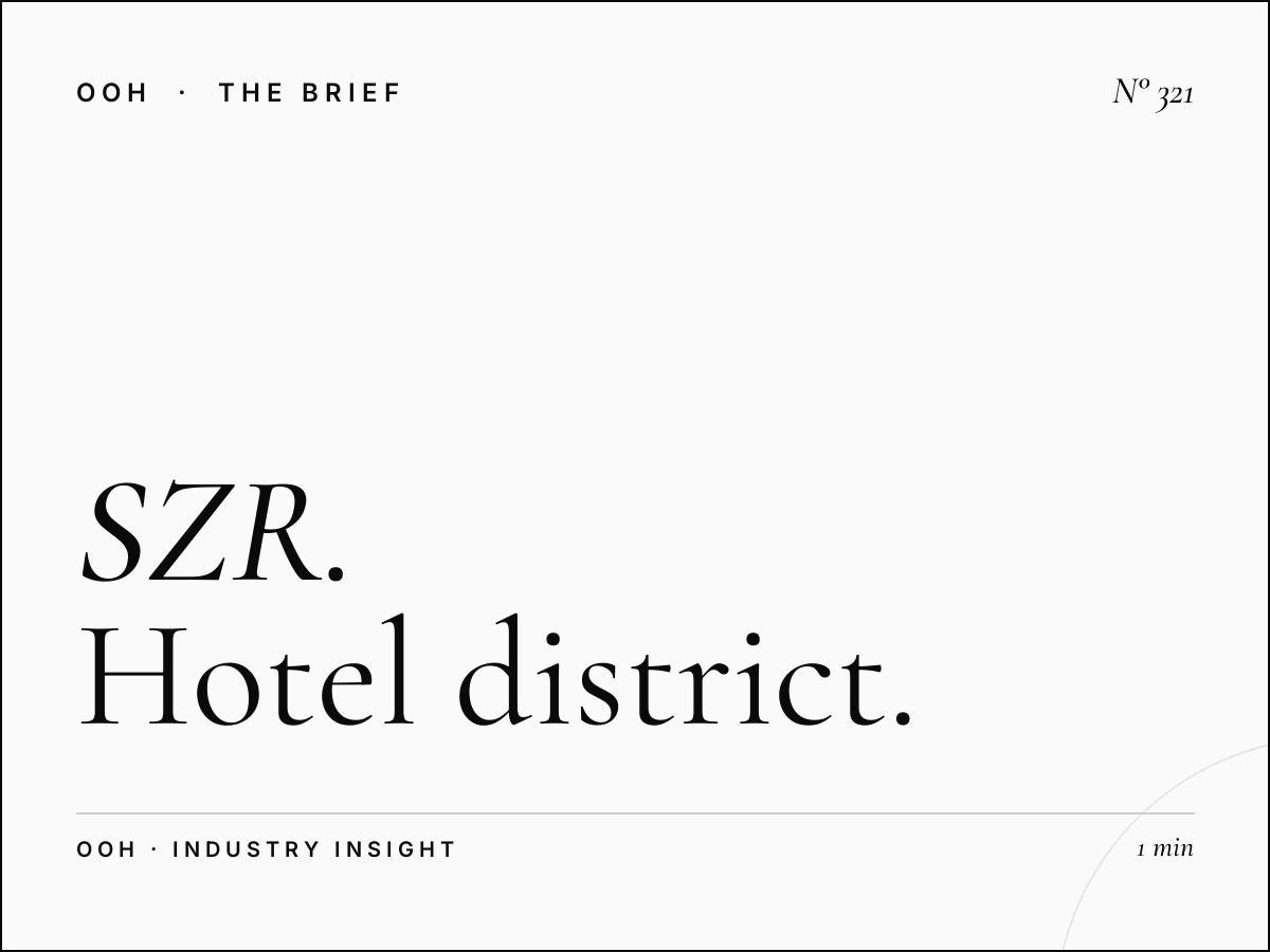 SZR Fairmont Skyline Hoarding: Hotel District Billboard Advertising