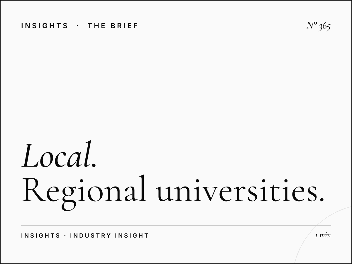 The Local Advantage | How Regional Universities Are Outperforming National Competitors