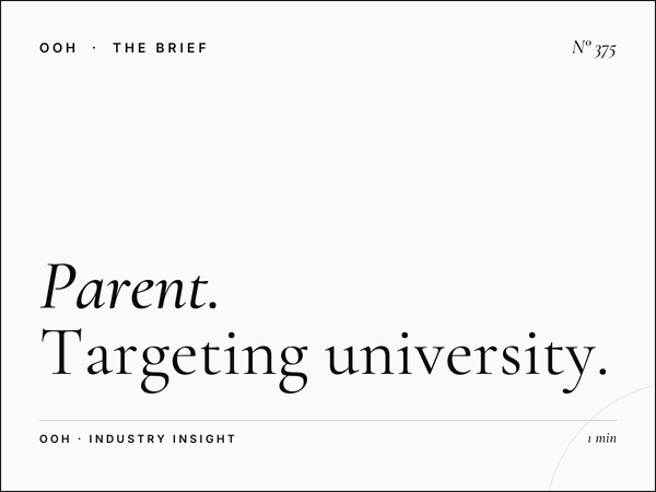 The Parent Commute | Targeting University Decision-Makers Through Strategic OOH Placement