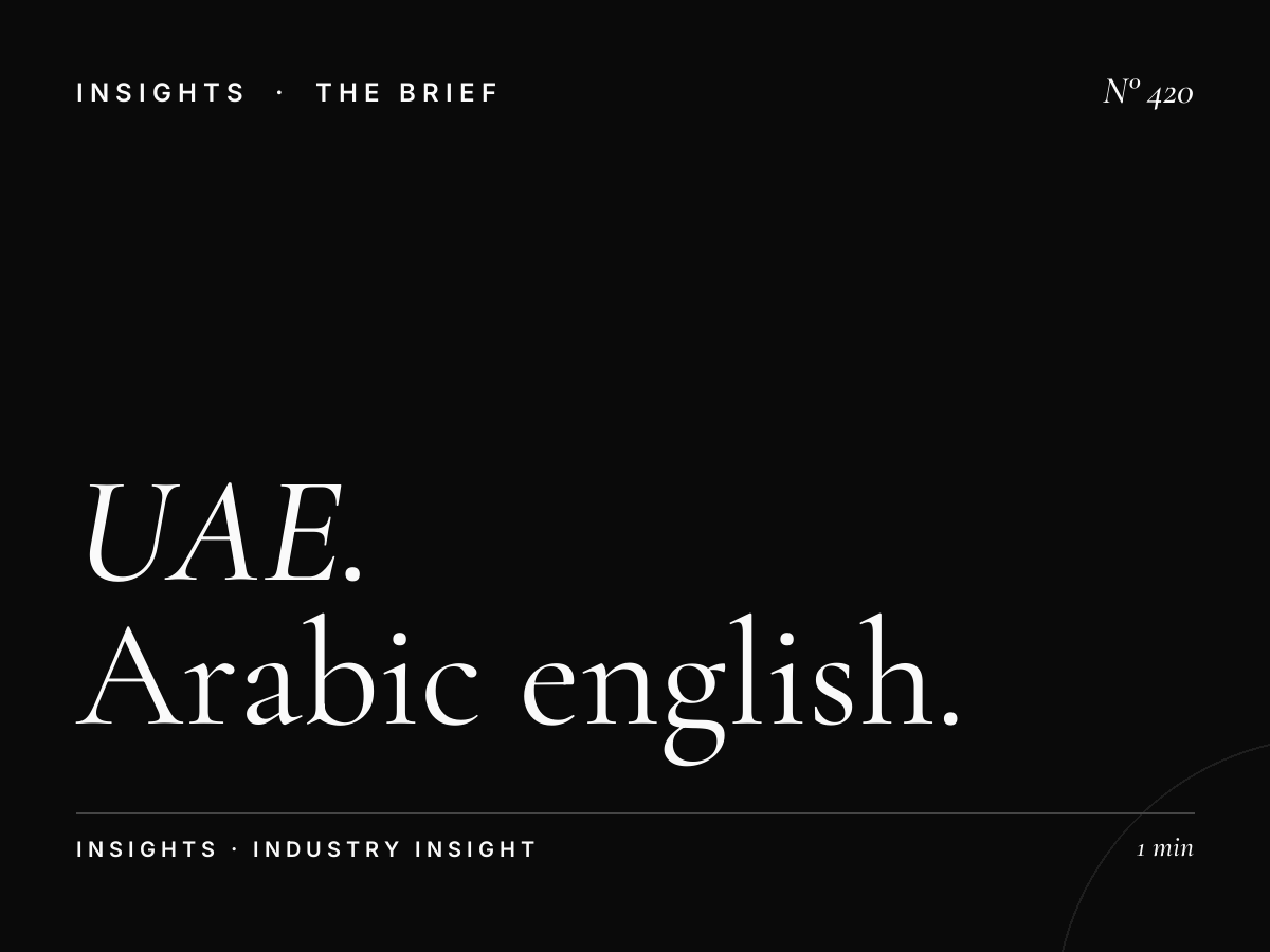 UAE Language Strategy | Arabic, English, and Hindi Advertising