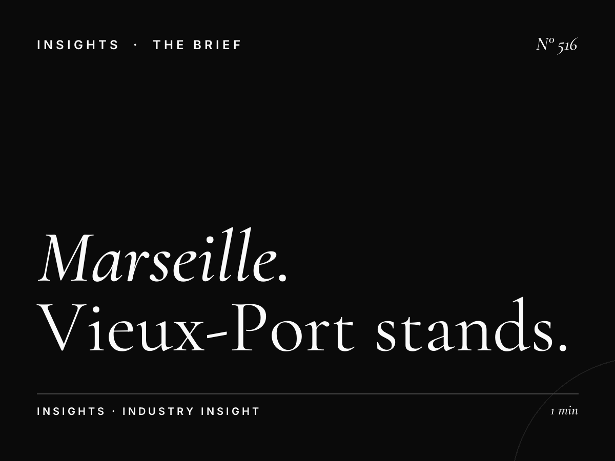 The Marseille Vieux-Port stands as