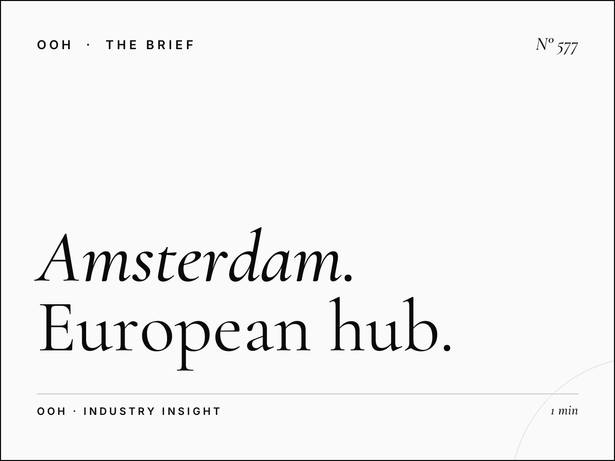 Amsterdam Airport Schiphol | European Hub Advertising