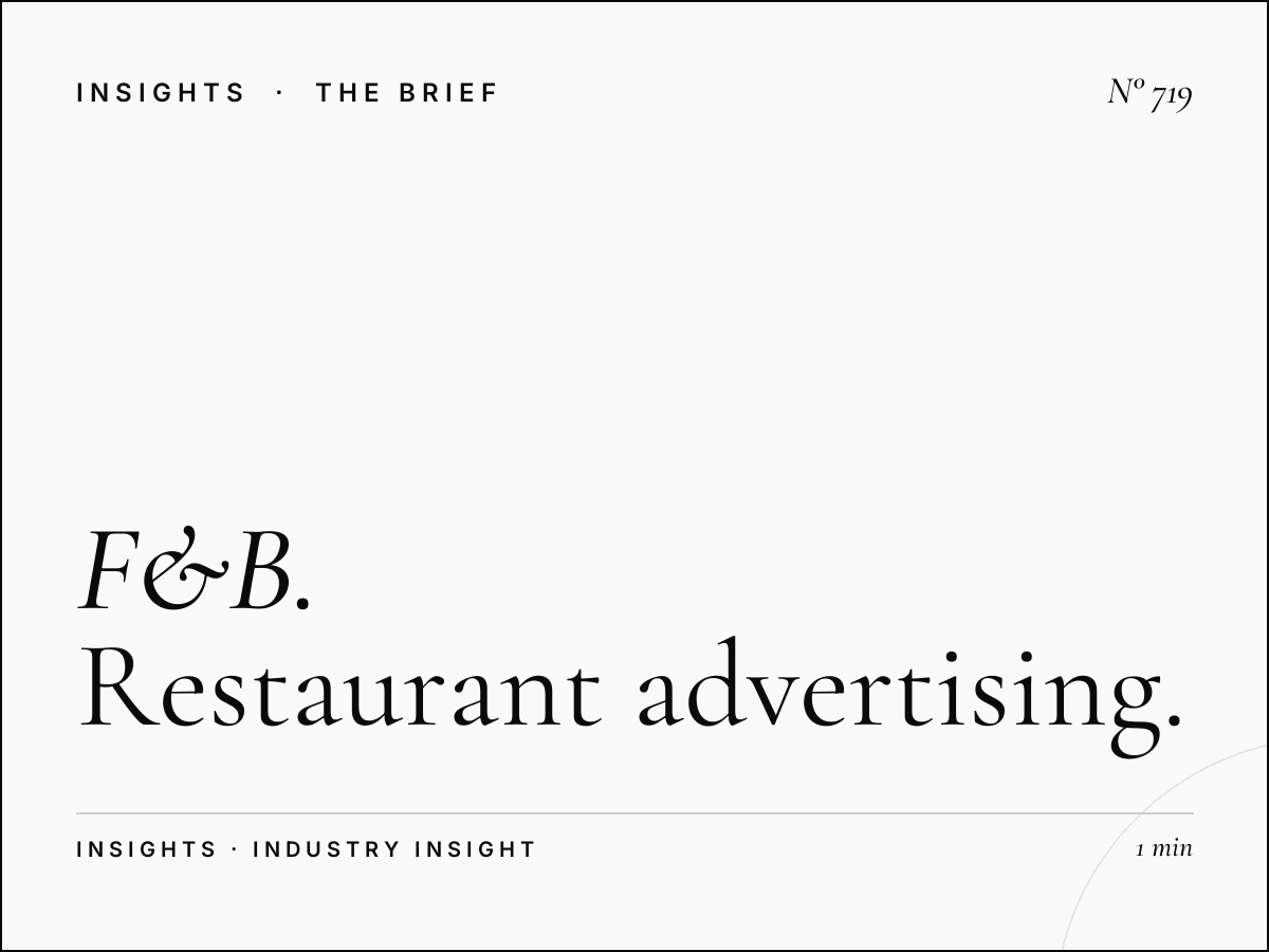 F&B Brand Media Platform | Restaurant Advertising Solutions