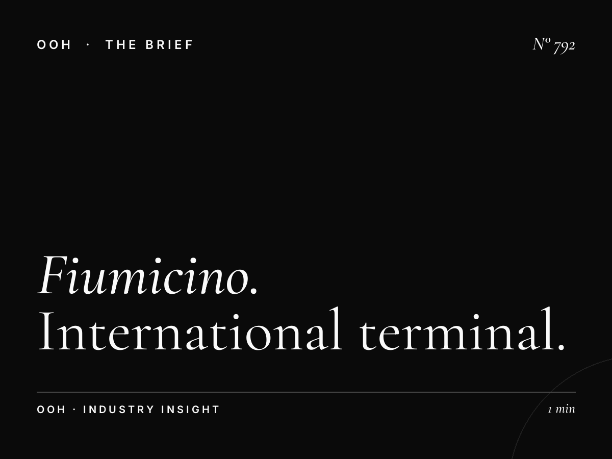 Fiumicino Airport Rome | International Terminal Advertising