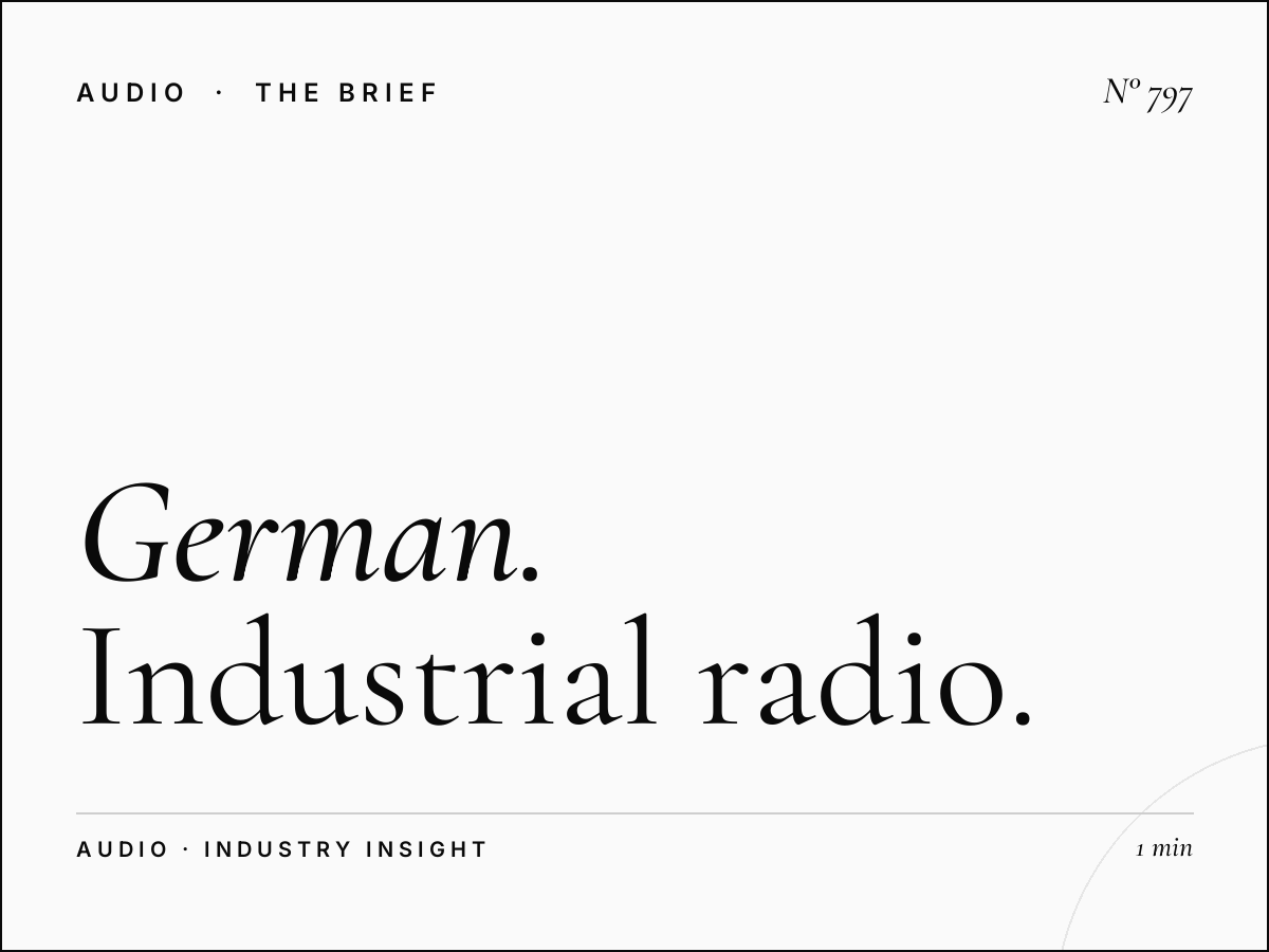 German Engineering | Industrial Radio Advertising