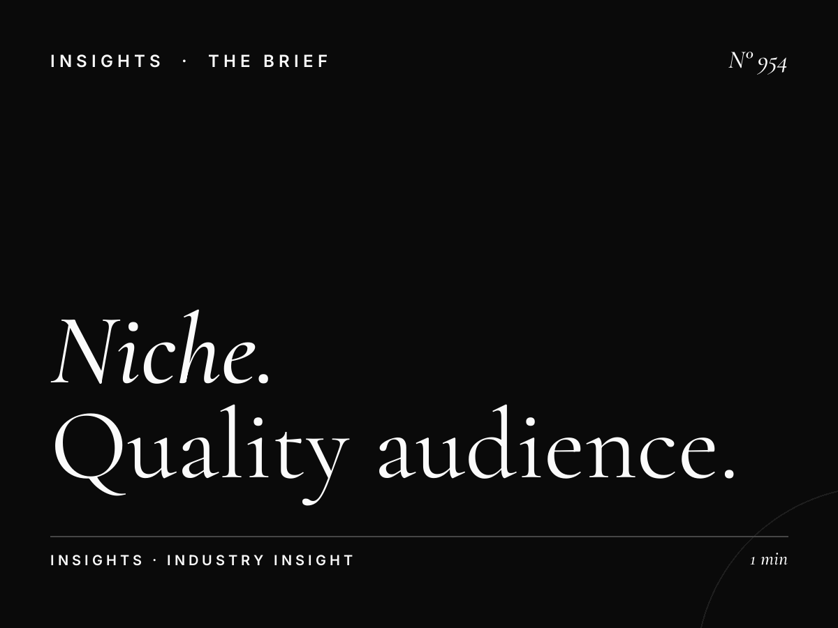 Niche Sports Marketing | Quality Audience Over Mass Reach Strategy