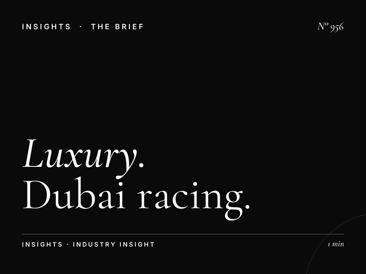 Luxury Brand Advertising | Dubai Racing Premium Audience Targeting