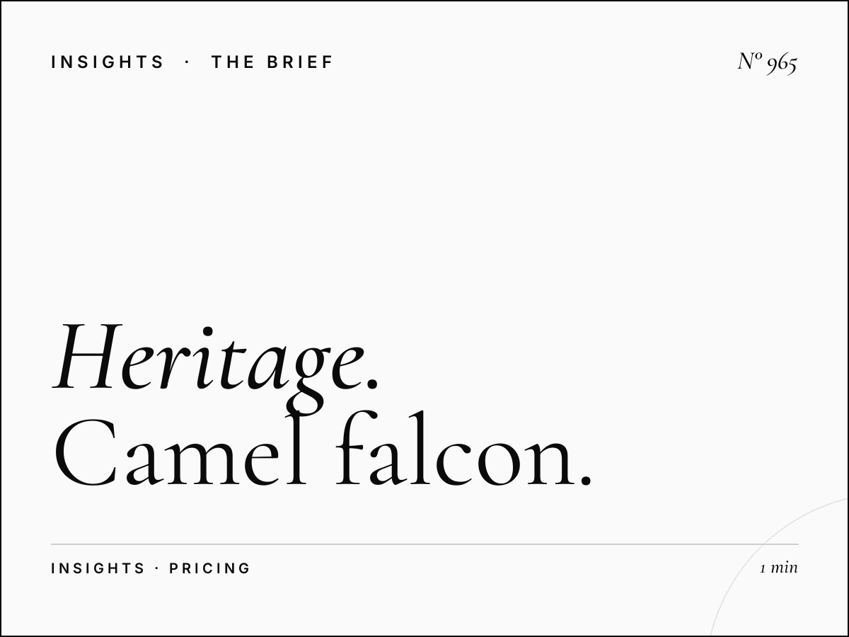 Heritage Sports Sponsorship | Camel Falcon Racing Package Pricing