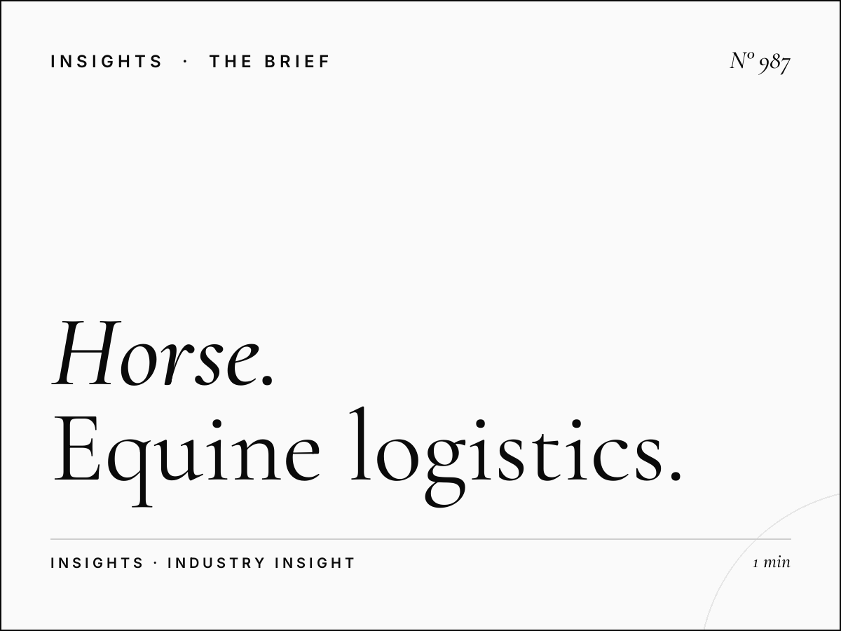 Horse Transportation Advertising | Equine Logistics Racing Professionals