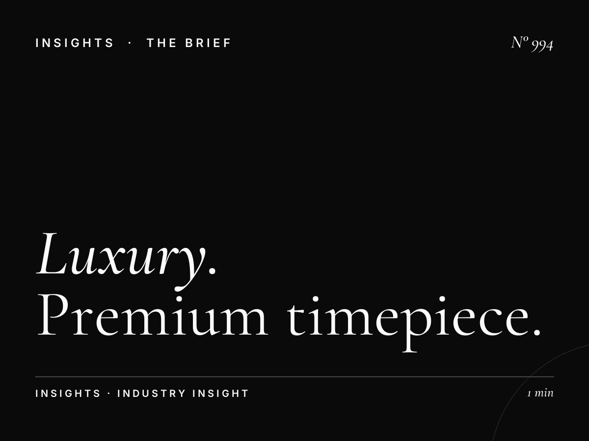 Luxury Watches Advertising | Premium Timepiece Brands Racing Sponsorship