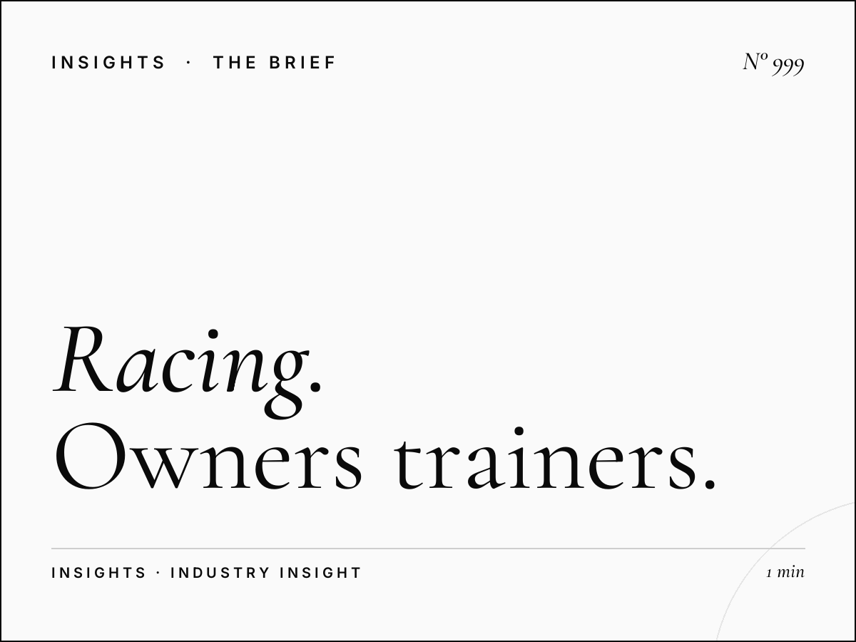 Racing Industry Professionals | Owners Trainers Jockeys Advertising