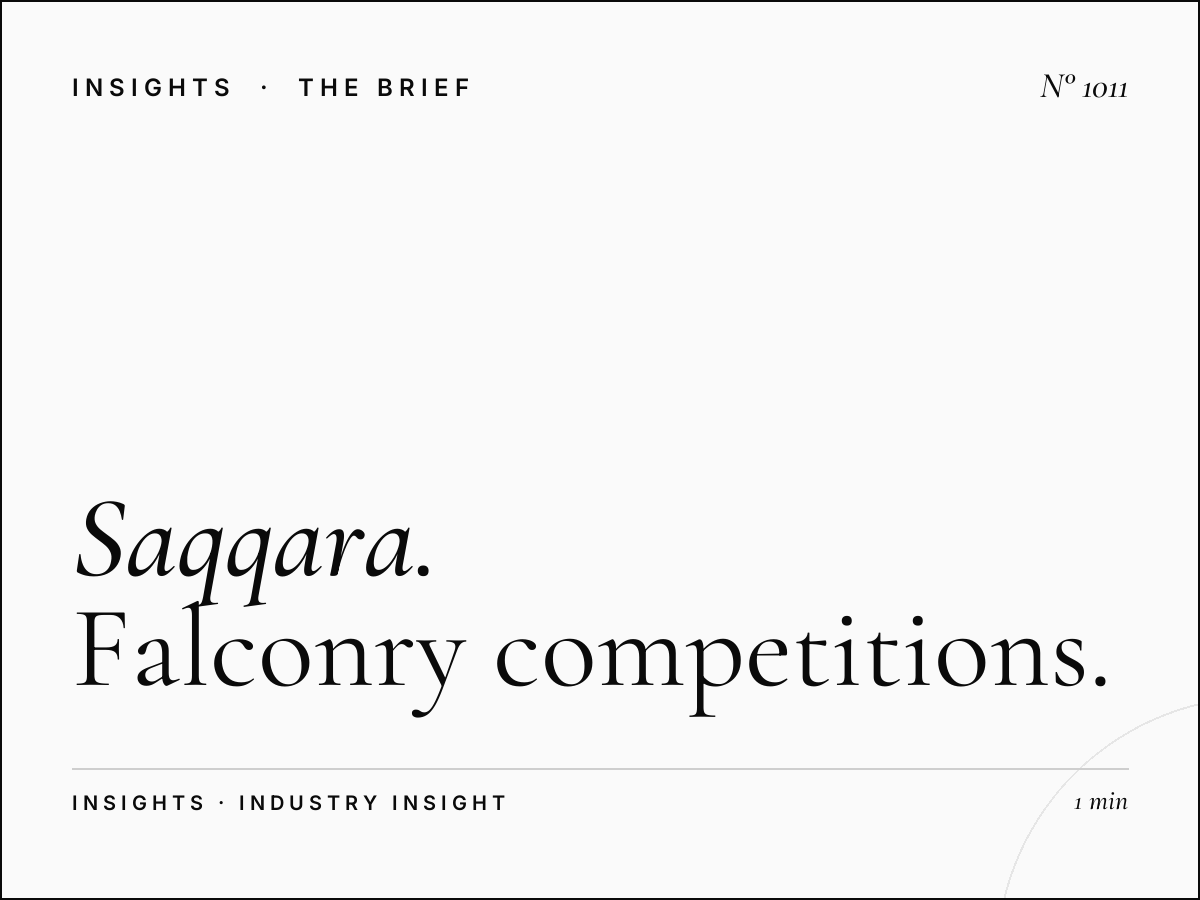 Al Saqqara Advertising | Falconry Competitions and Culture Seasonal