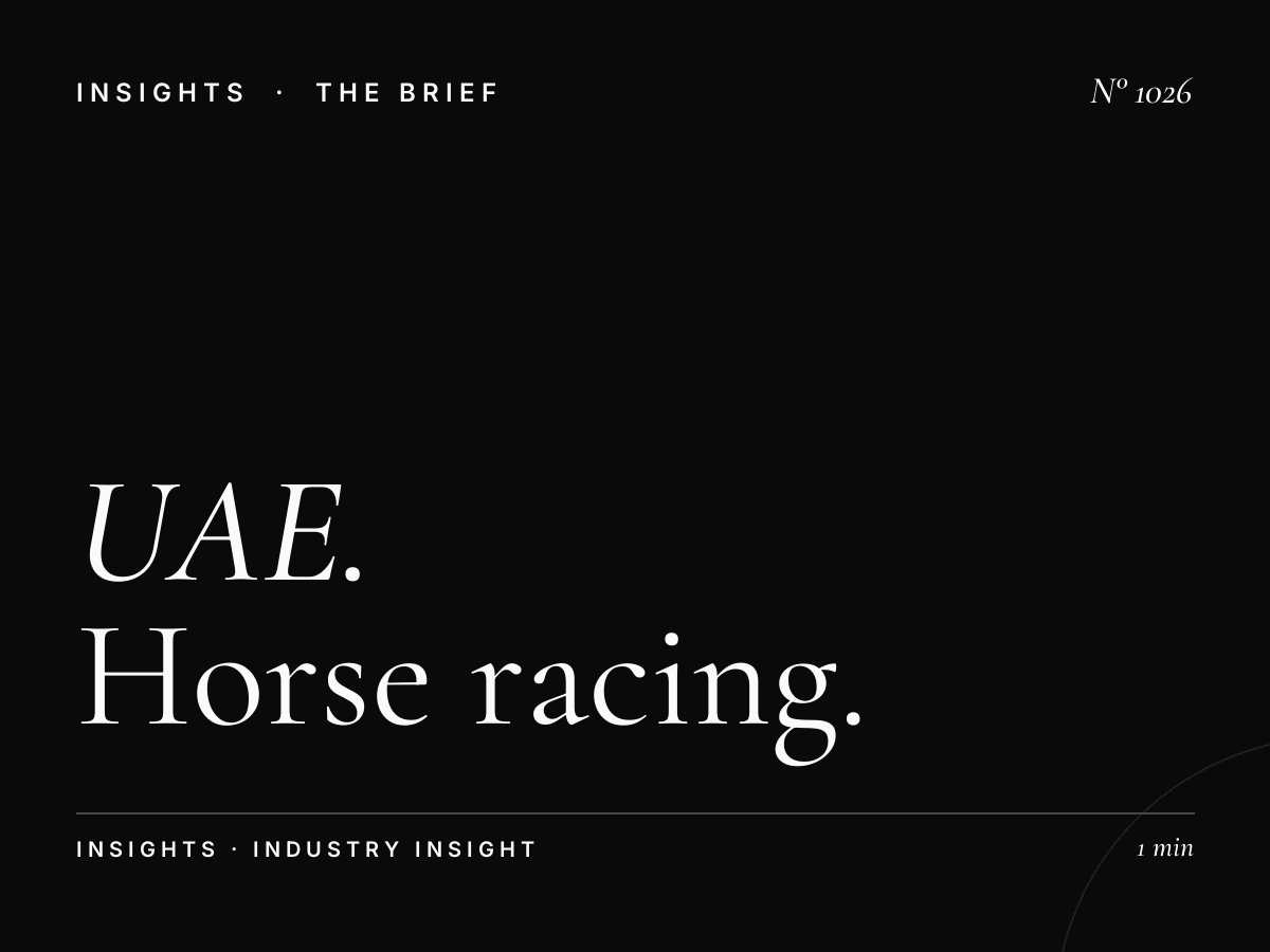 UAE Horse Racing Season Advertising: