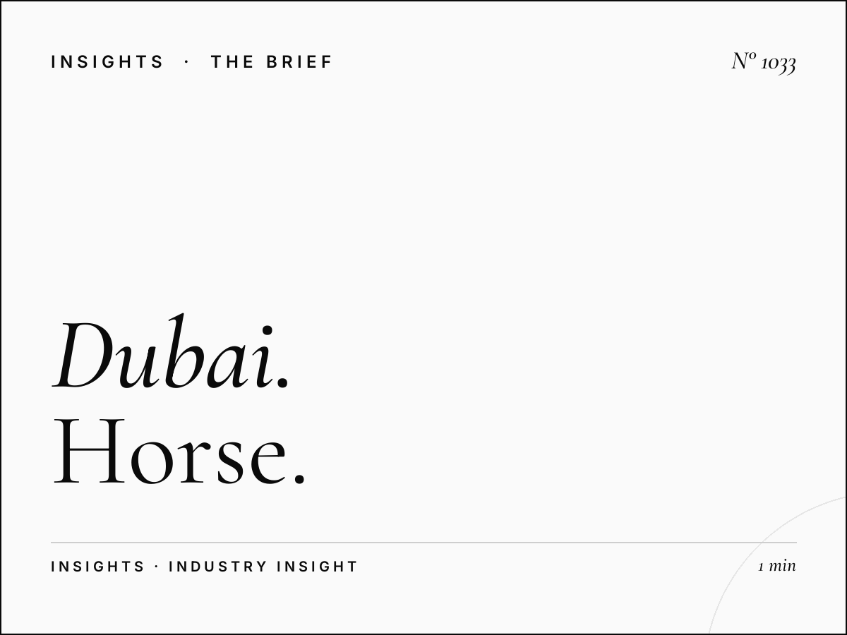 Dubai Racing Advertising | Complete Horse