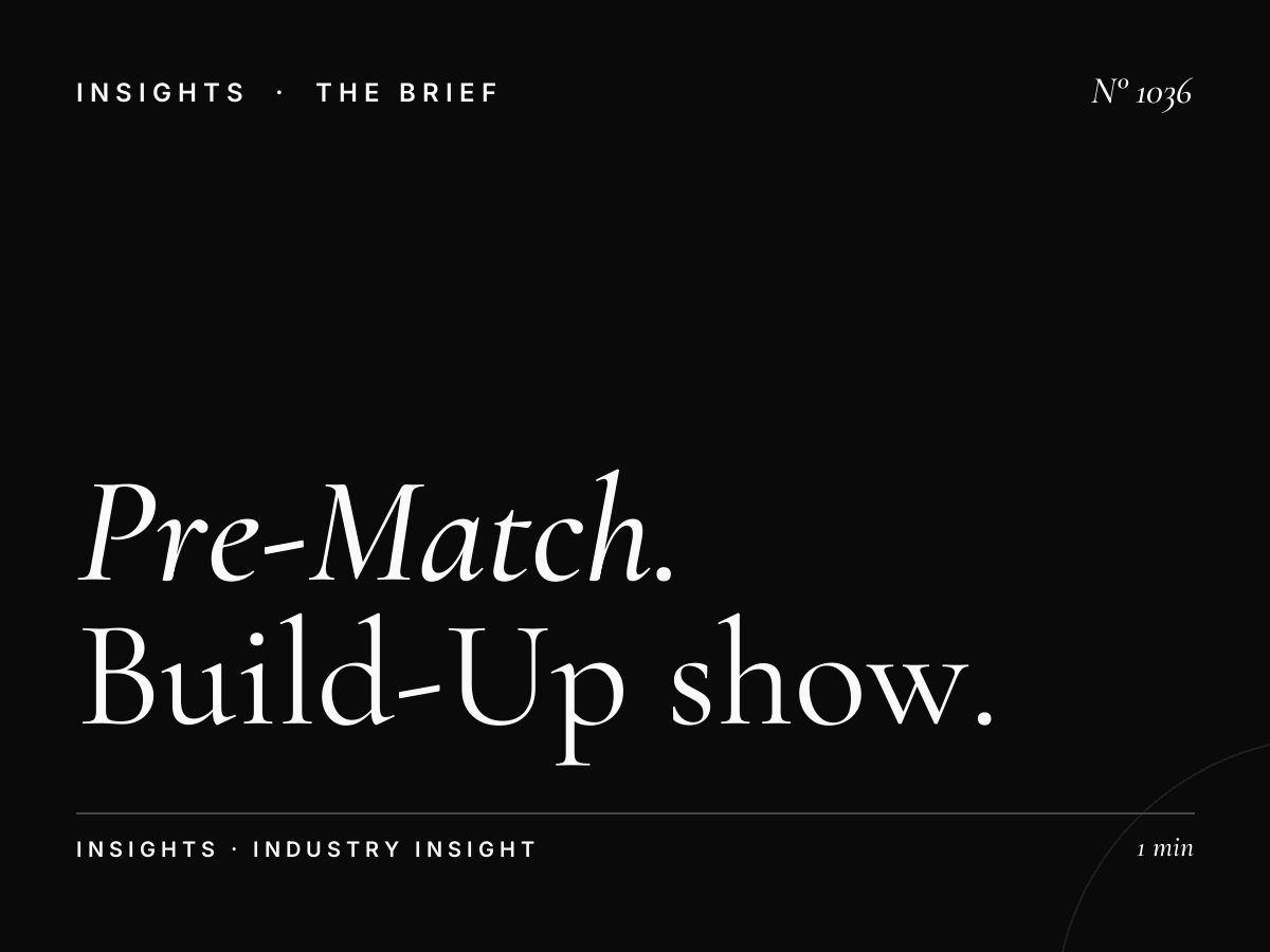 Pre-Match Advertising | Build-Up Show Sponsorship Opportunities