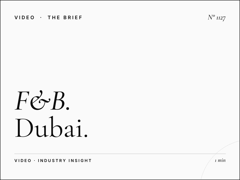 F&B Restaurant TV Advertising UAE | Dubai