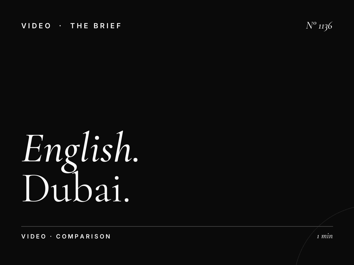 English vs Arabic TV Advertising UAE | Dubai