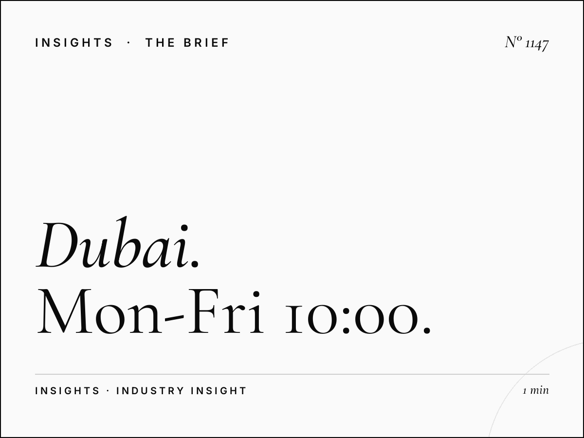 Dubai One Morning Advertising | Mon-Fri 10:00 UAE Breakfast Slots
