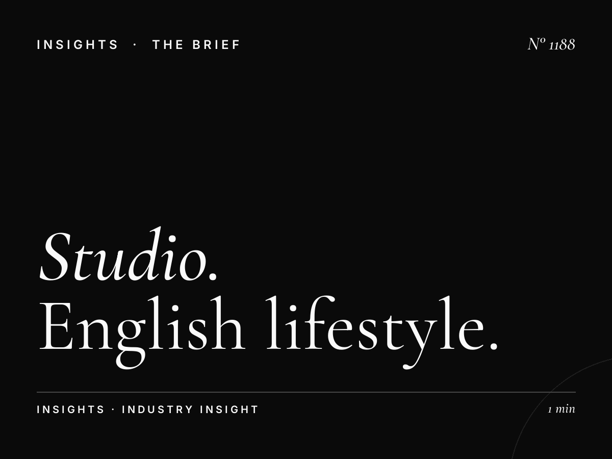 Studio One | English Lifestyle Talk Show Advertising
