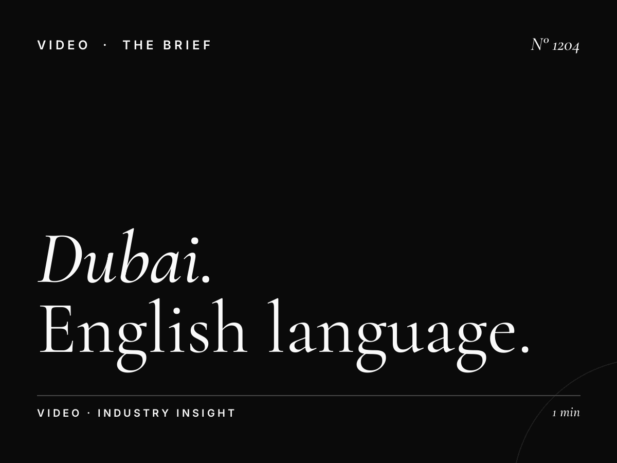 Dubai One Advertising | English Language TV Campaigns UAE