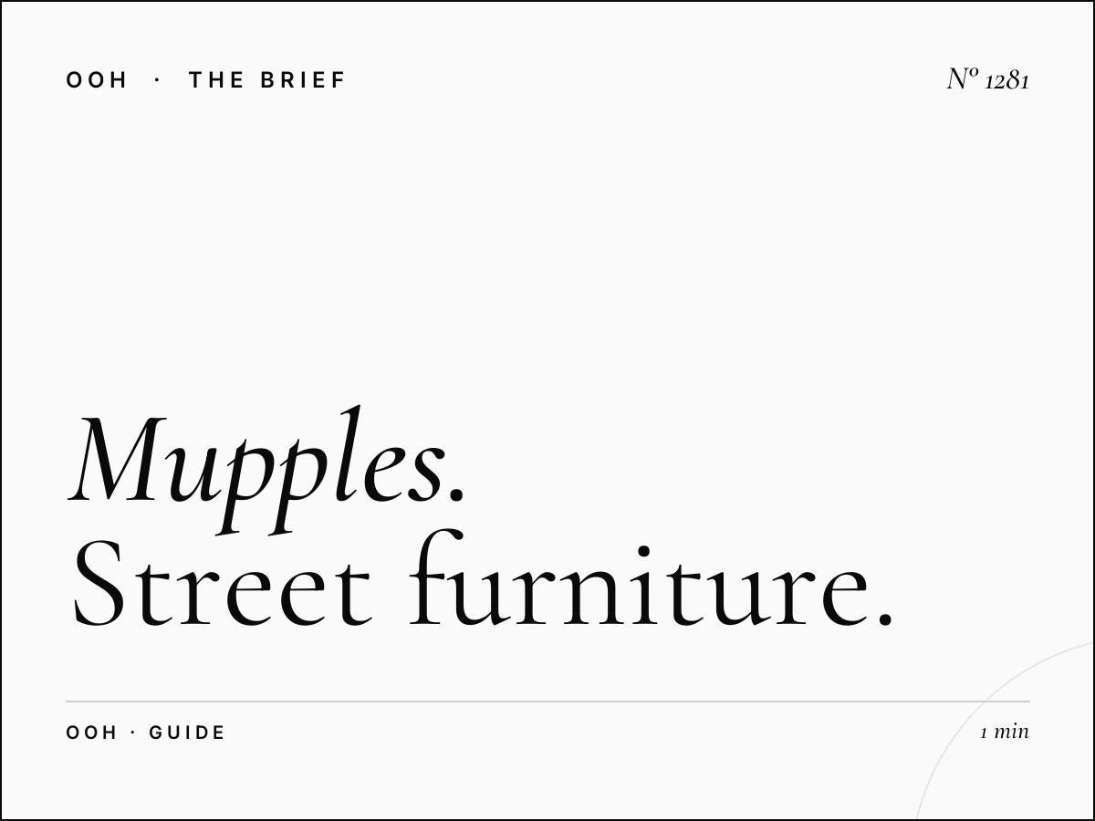 Mupples Advertising | Street Furniture and MUPI Digital Screens Guide