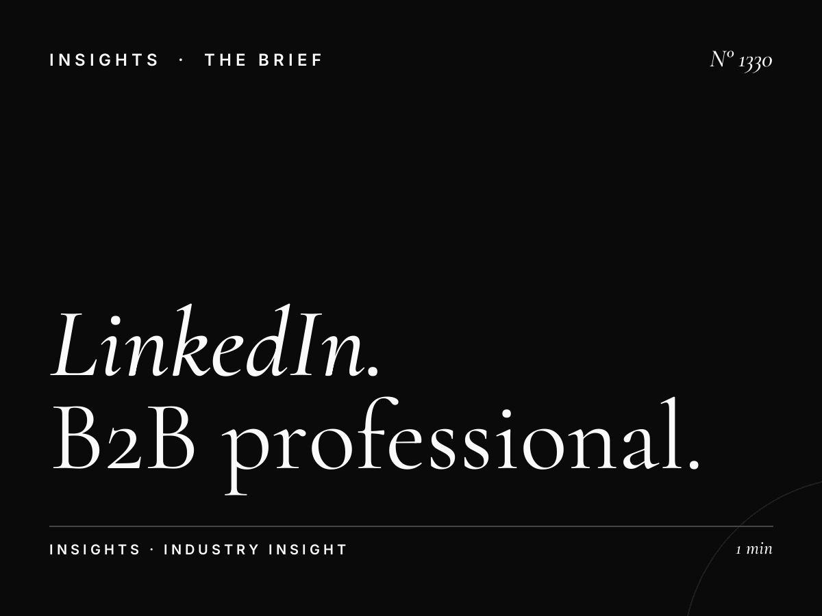 LinkedIn Advertising UK | B2B Professional