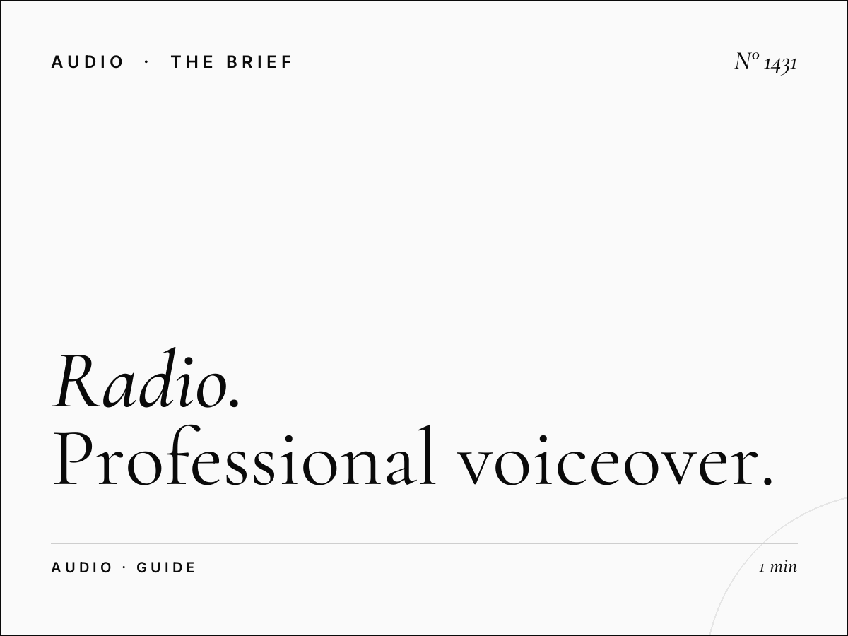 Radio Ads Voice Provider in UAE | Professional Voiceover Services Guide