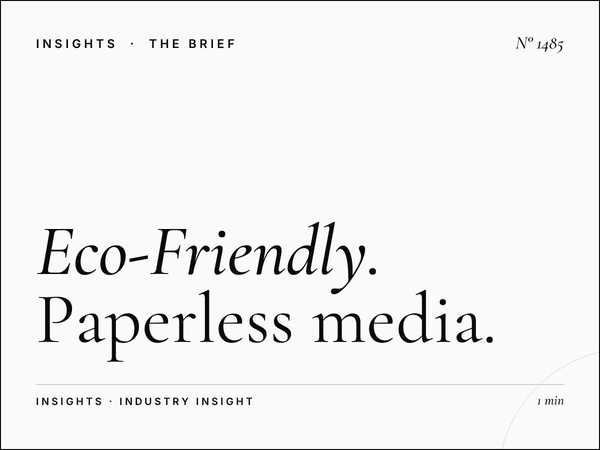 Eco-Friendly Digital Platform | Paperless Media Buying