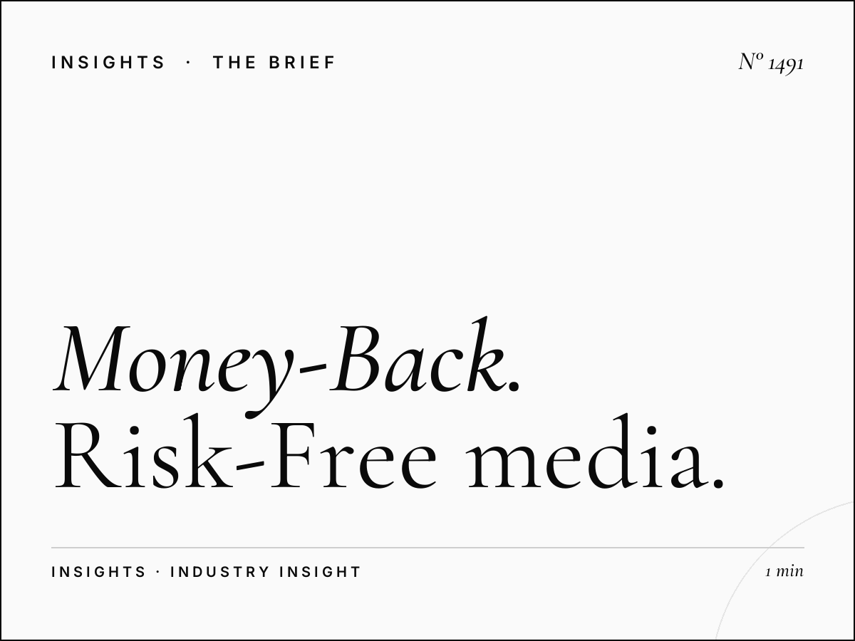 Money-Back Guarantee | Risk-Free Media Booking