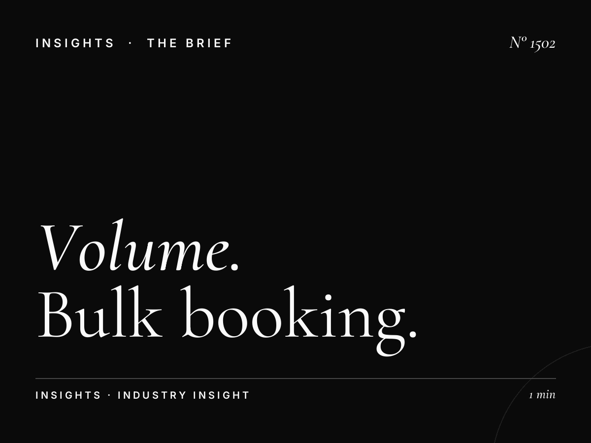 Volume Discounts Available | Bulk Booking Savings