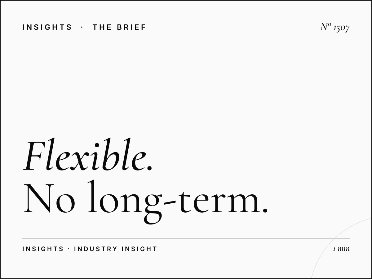 Flexible Booking Terms | No Long-Term Contracts Required