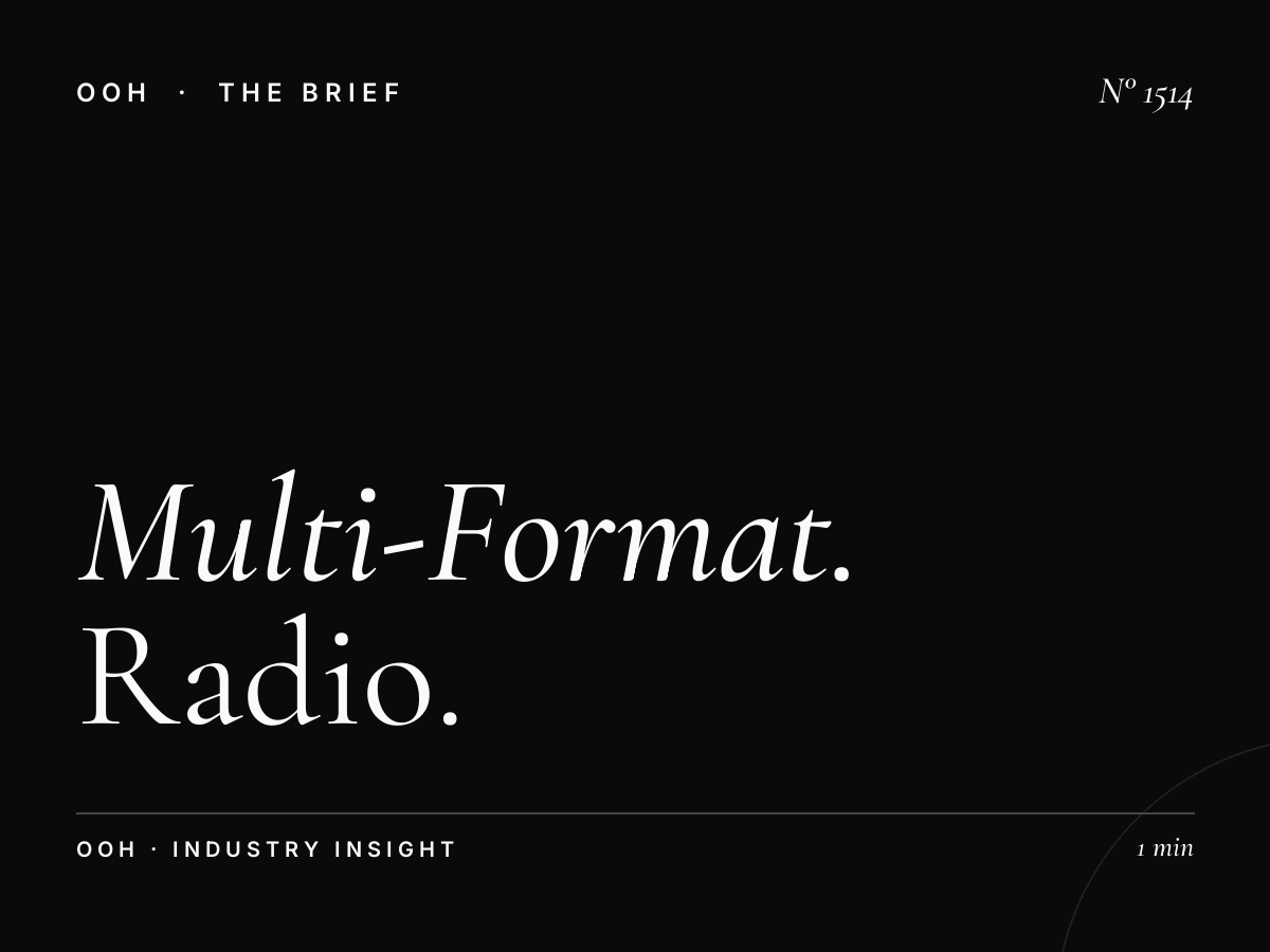 Multi-Format Design Included | Radio and OOH Creative