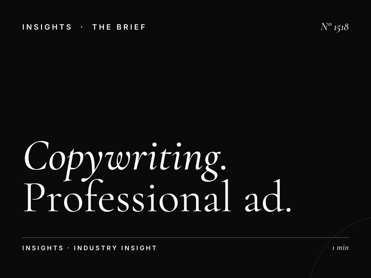 Copywriting Included | Professional Ad Writing Services