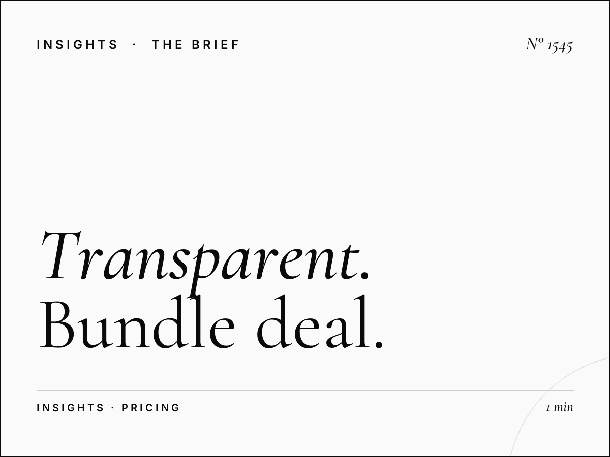 Transparent Package Pricing | Bundle Deal Costs Clear