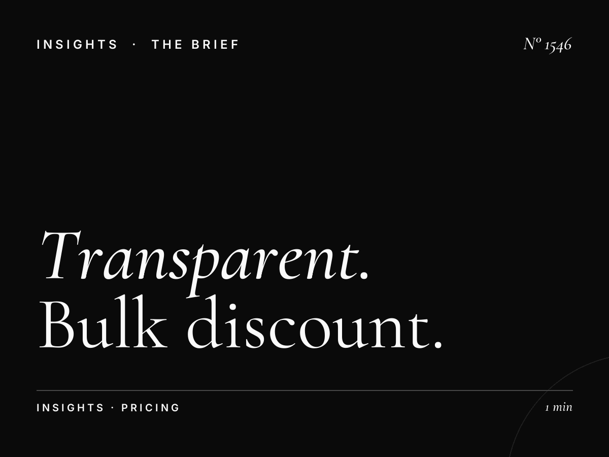 Transparent Volume Pricing | Bulk Discount Visibility